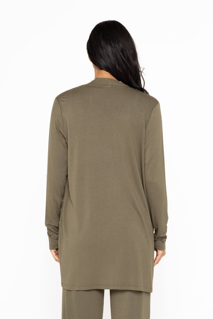 Lounge Open-Front Terry Cardigan