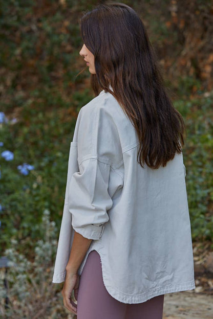 Denim Cotton Button Down Jacket