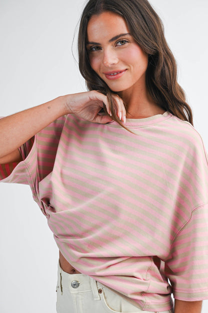 Molly Oversized Stripe Boyfriend Tee
