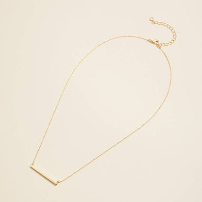 Bar Charm Short Necklace