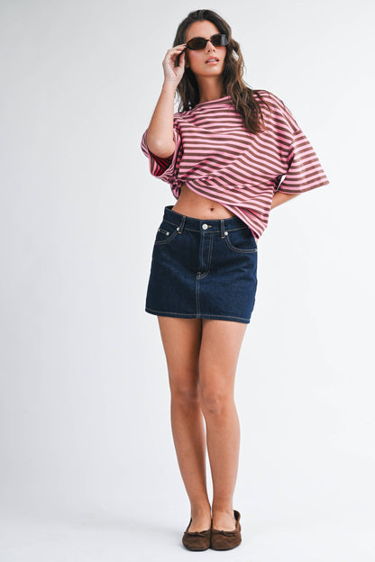 Molly Oversized Stripe Boyfriend Tee