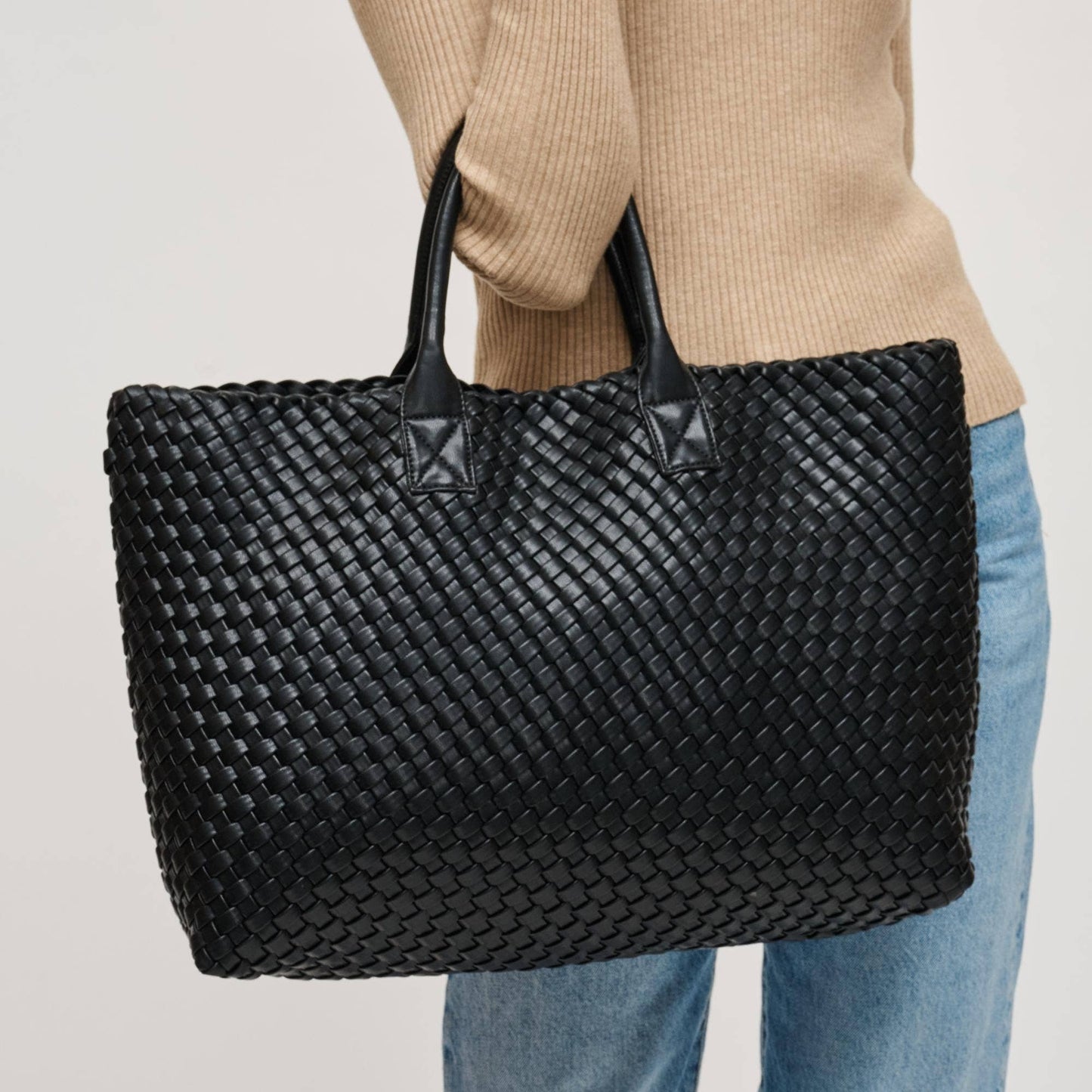 Ithaca Woven Vegan Leather Tote