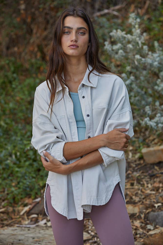 Denim Cotton Button Down Jacket