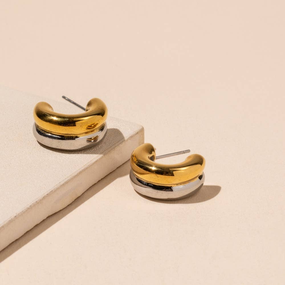 Two-Tone Mixed Earrings
