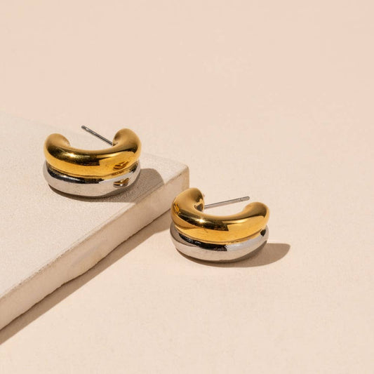 Two-Tone Mixed Earrings
