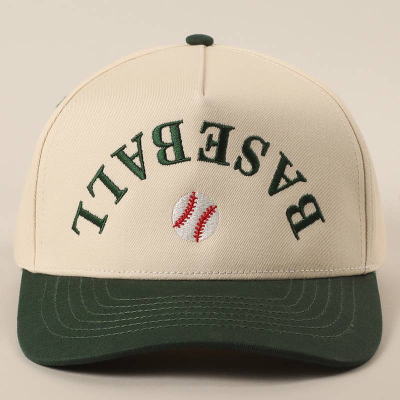 Baseball Upside Down Lettering Embroidery Cap