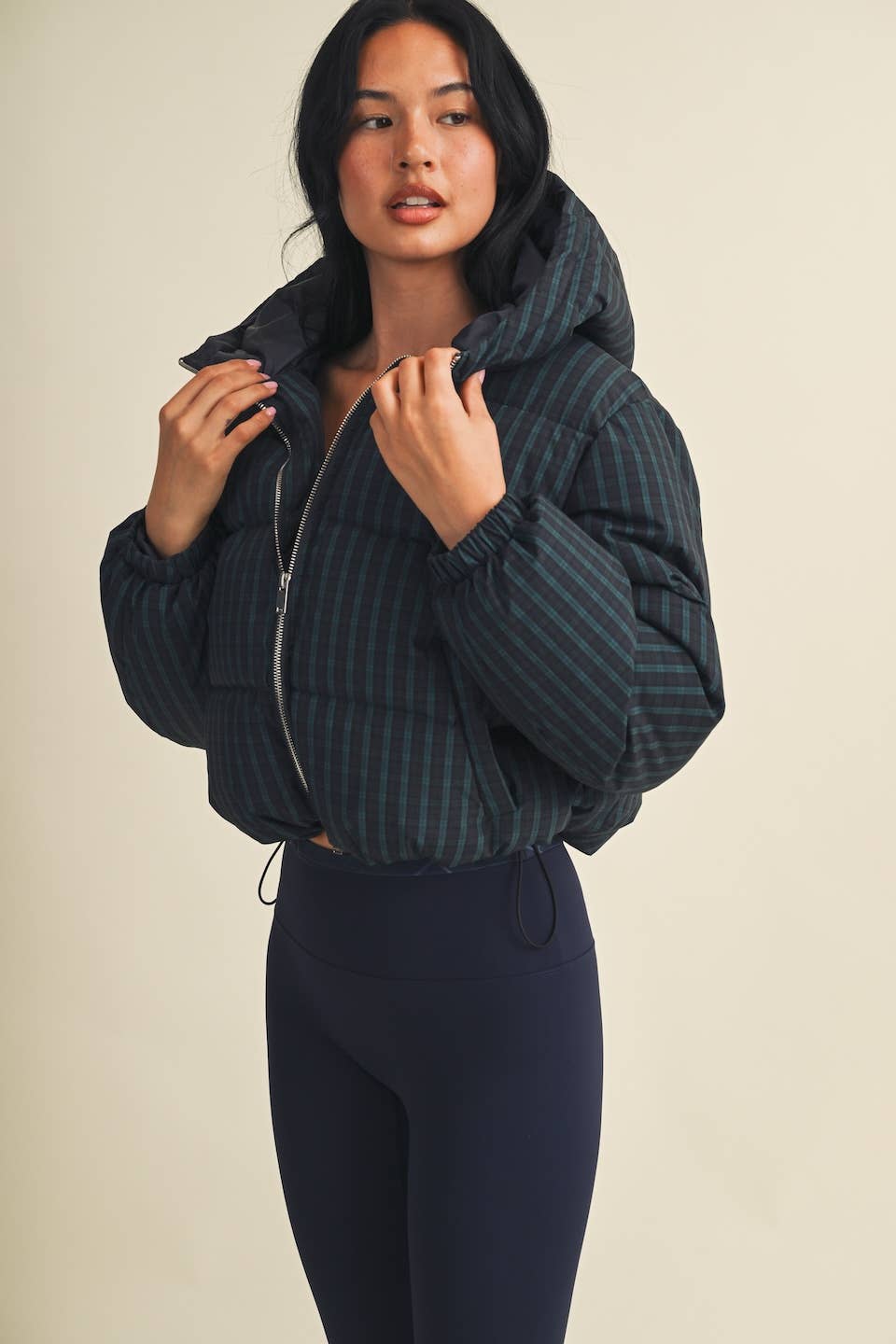 Plaid Puffer Jacket