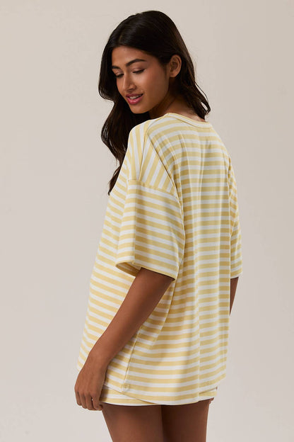 Short Sleeve Oversized Striped T-Shirt