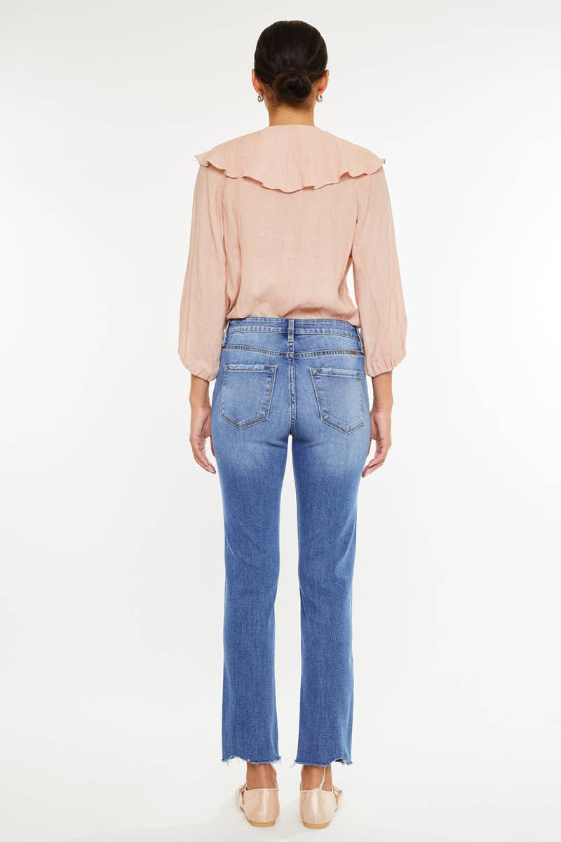 High Rise Slim Straight Jeans