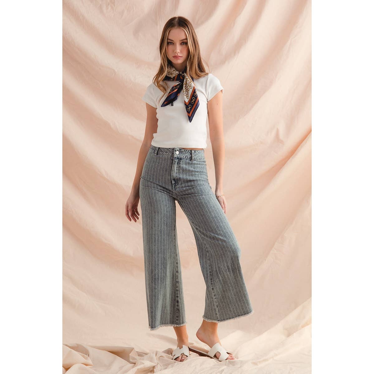 Lucy Stripe Denim Pants