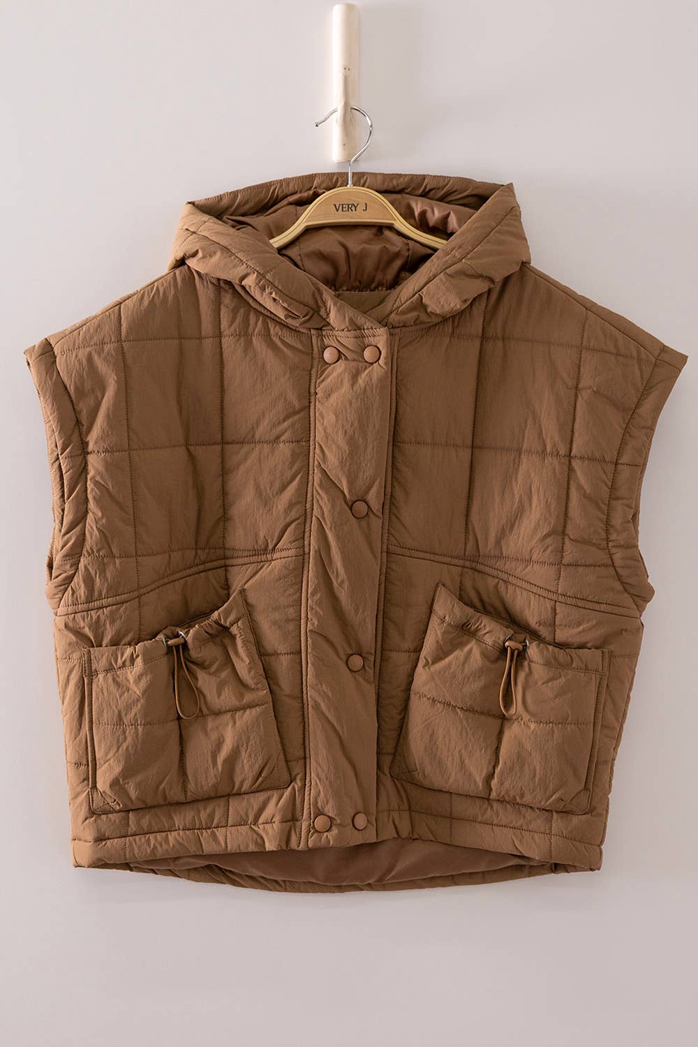 Quilted Hooded Puffer Vest