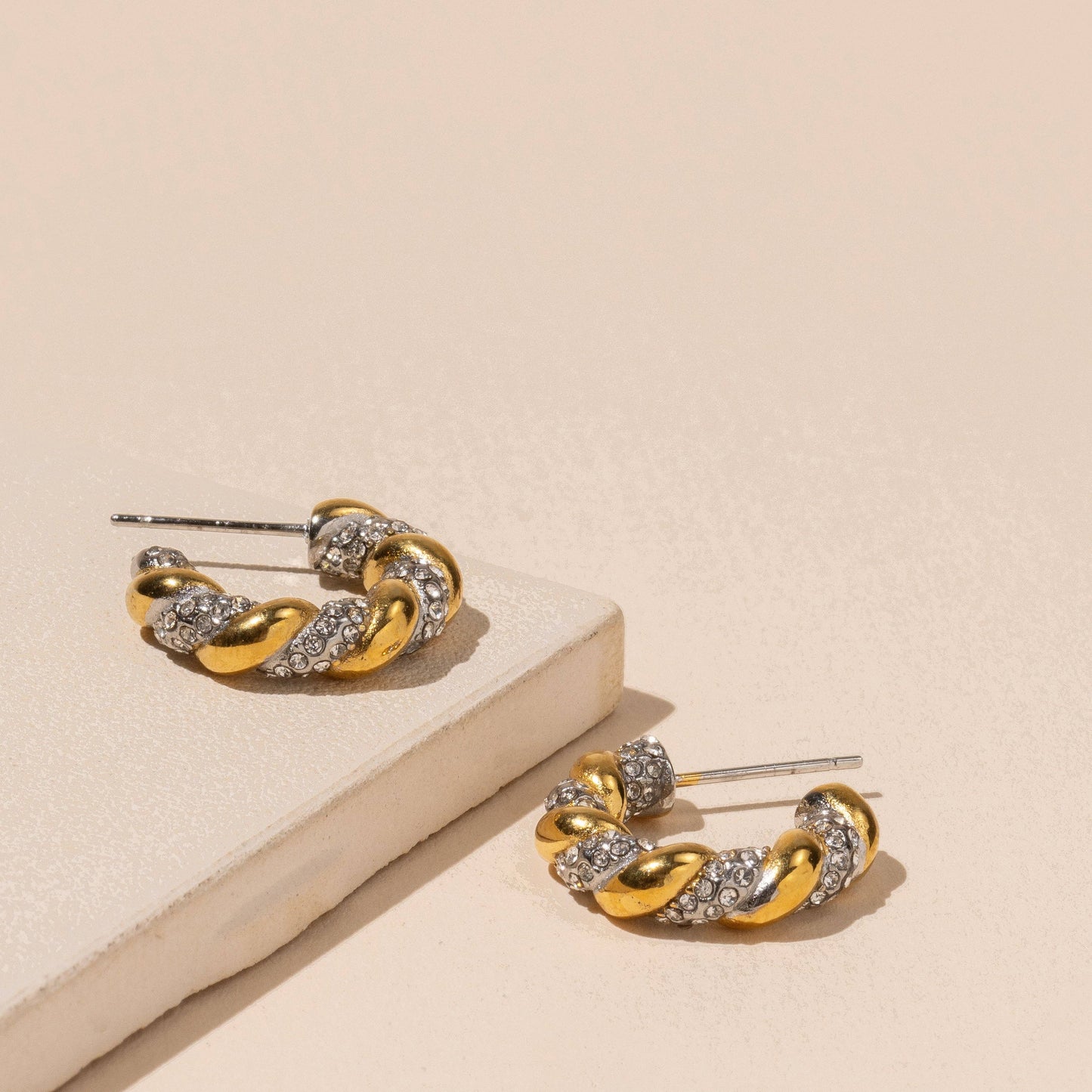 Twisted Crystal Earrings