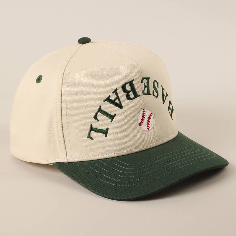 Baseball Upside Down Lettering Embroidery Cap