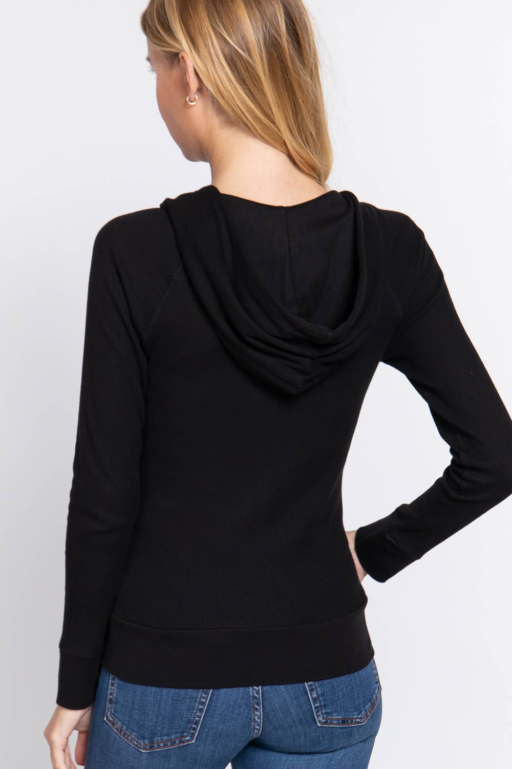 Long Sleeve Hoodie with Kangaroo Pocket Thermal Jacket