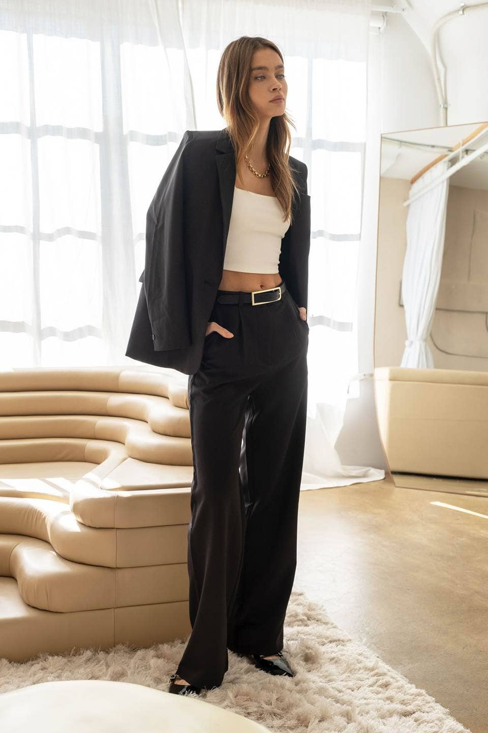 High Waisted Wide Leg Pants