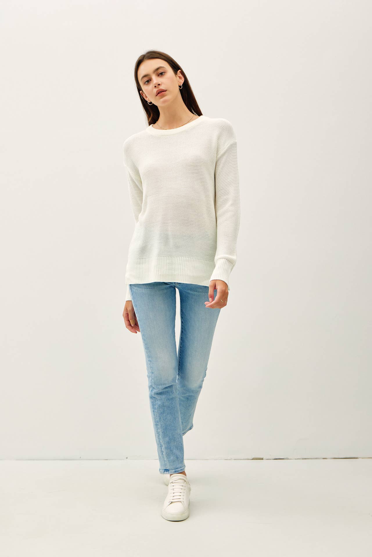 Round Neck Boyfriend Fit Sweater