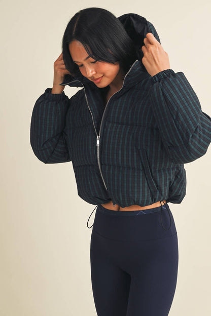 Plaid Puffer Jacket
