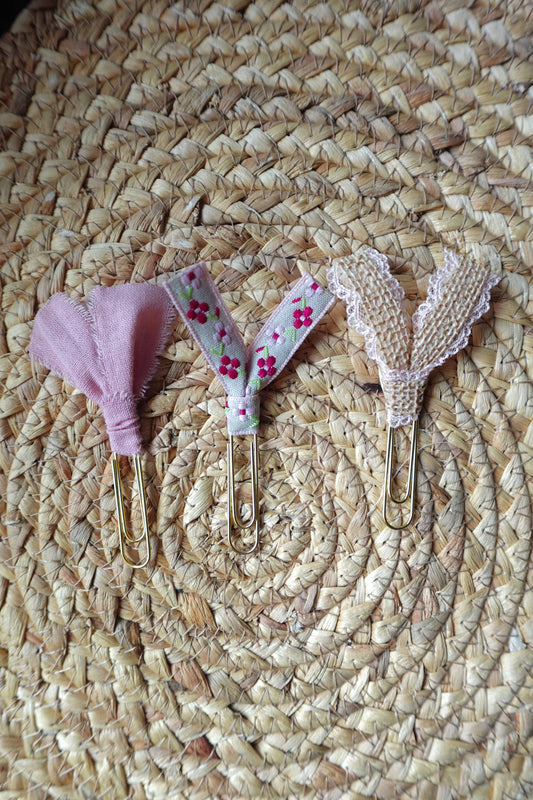 Handmade Ribbon Bookmark Set