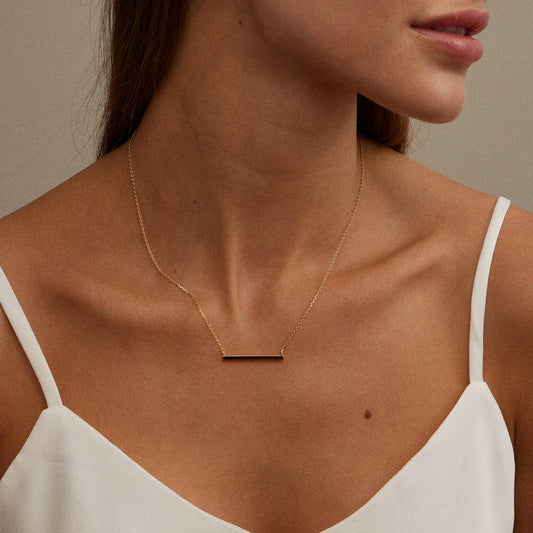 Bar Charm Short Necklace
