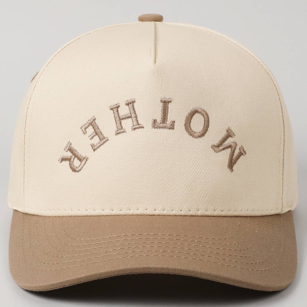 MOTHER Upside Down Lettering Embroidered Cap