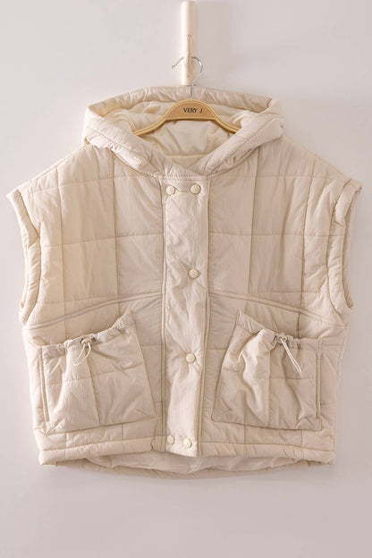 Quilted Hooded Puffer Vest