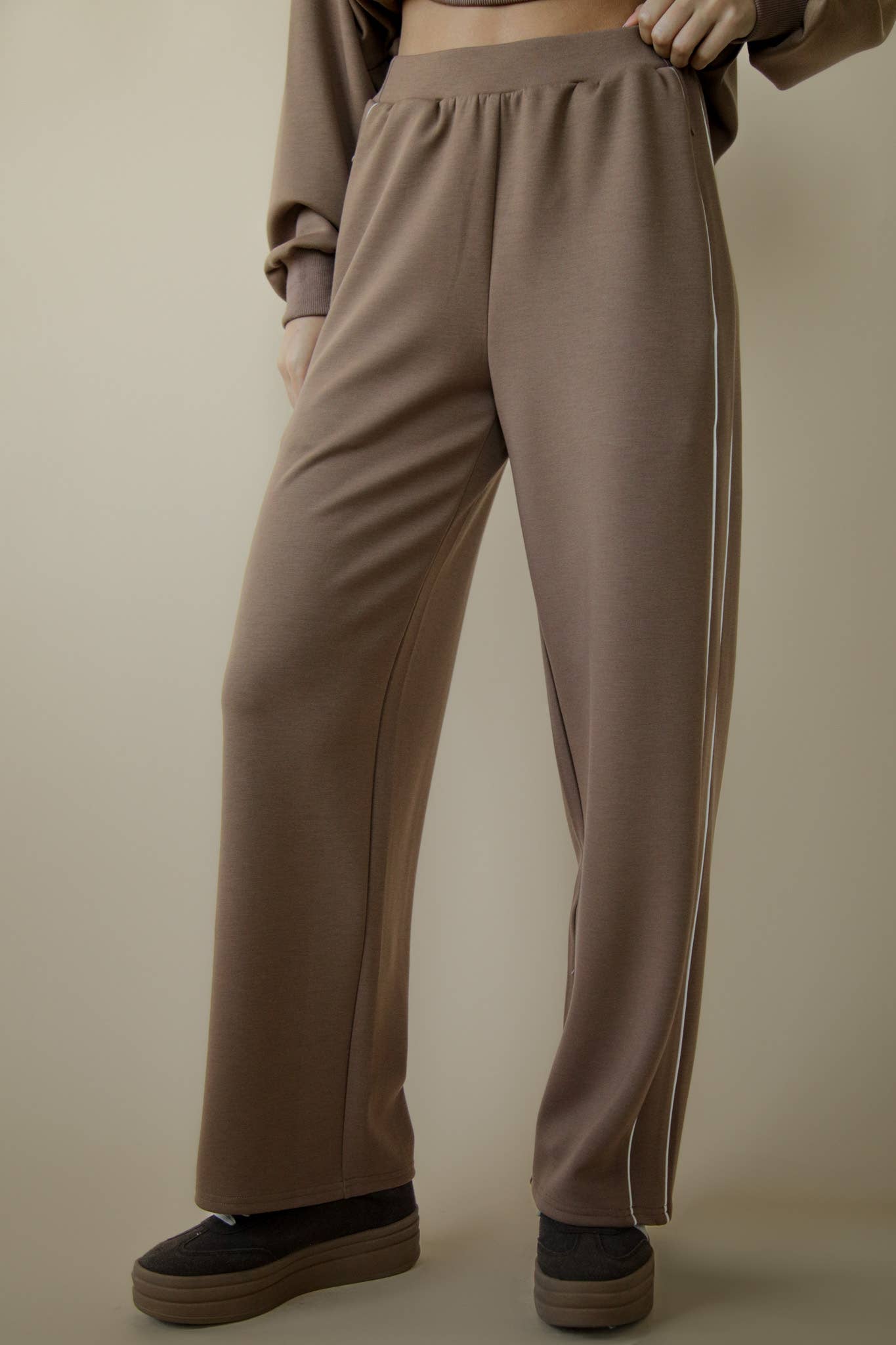 Wide Leg Knit Comfy Casual Sweat Pants