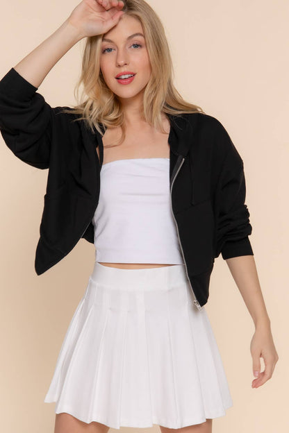 Long Sleeve Hoodie French Terry Zip Up Jacket