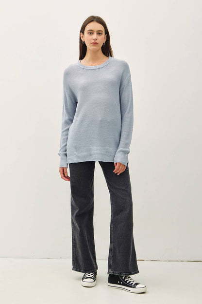 Round Neck Boyfriend Fit Sweater