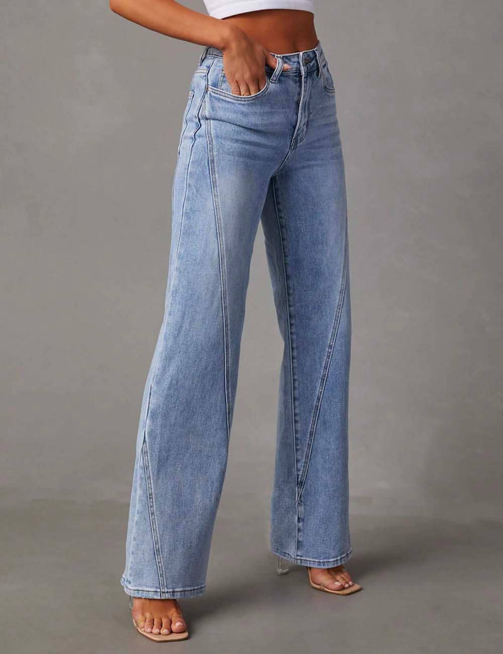 Ladie Straight Leg Denim Pants