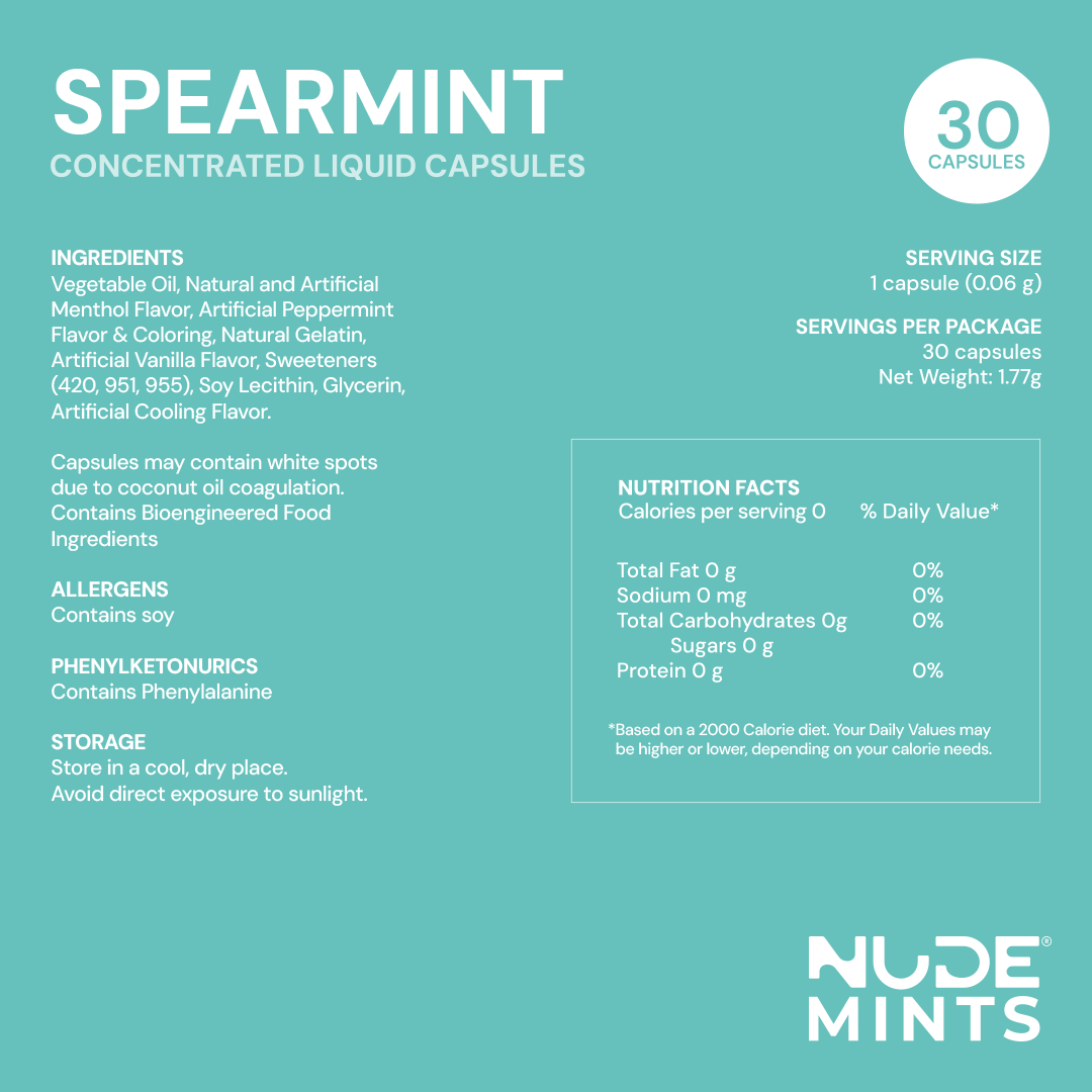NUDE Mints - Dual Action Liquid Mint Capsules