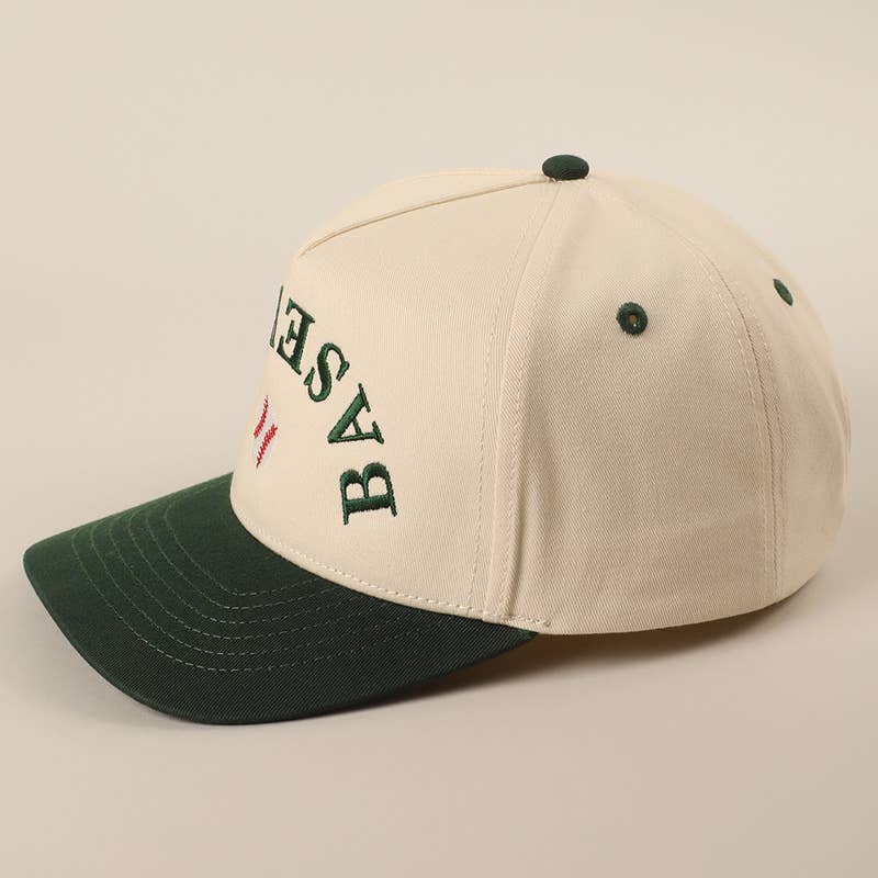 Baseball Upside Down Lettering Embroidery Cap