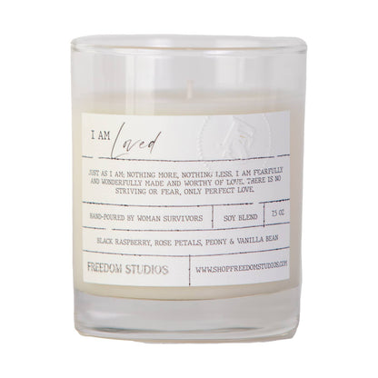 I AM Loved  Candle