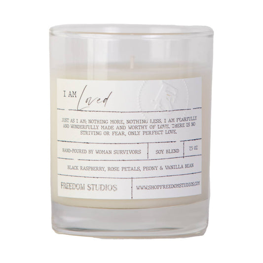 I AM Loved  Candle