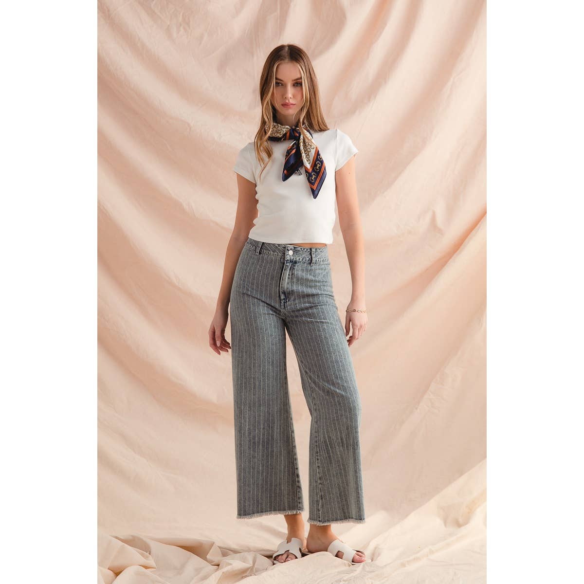 Lucy Stripe Denim Pants