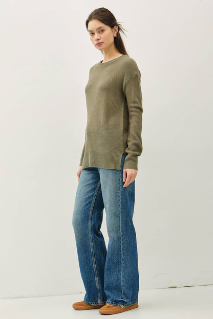 Round Neck Boyfriend Fit Sweater