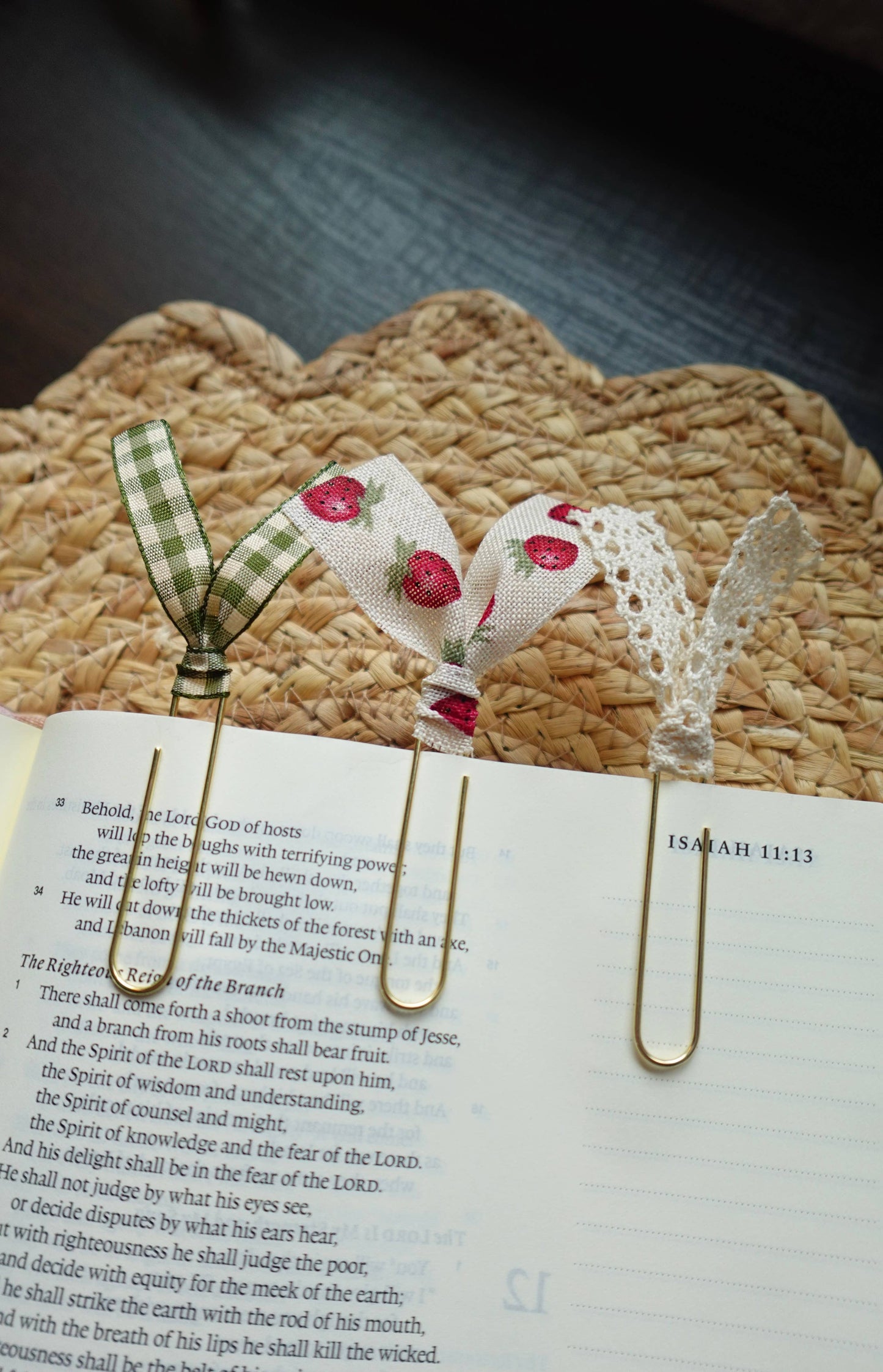 Handmade Ribbon Bookmark Set