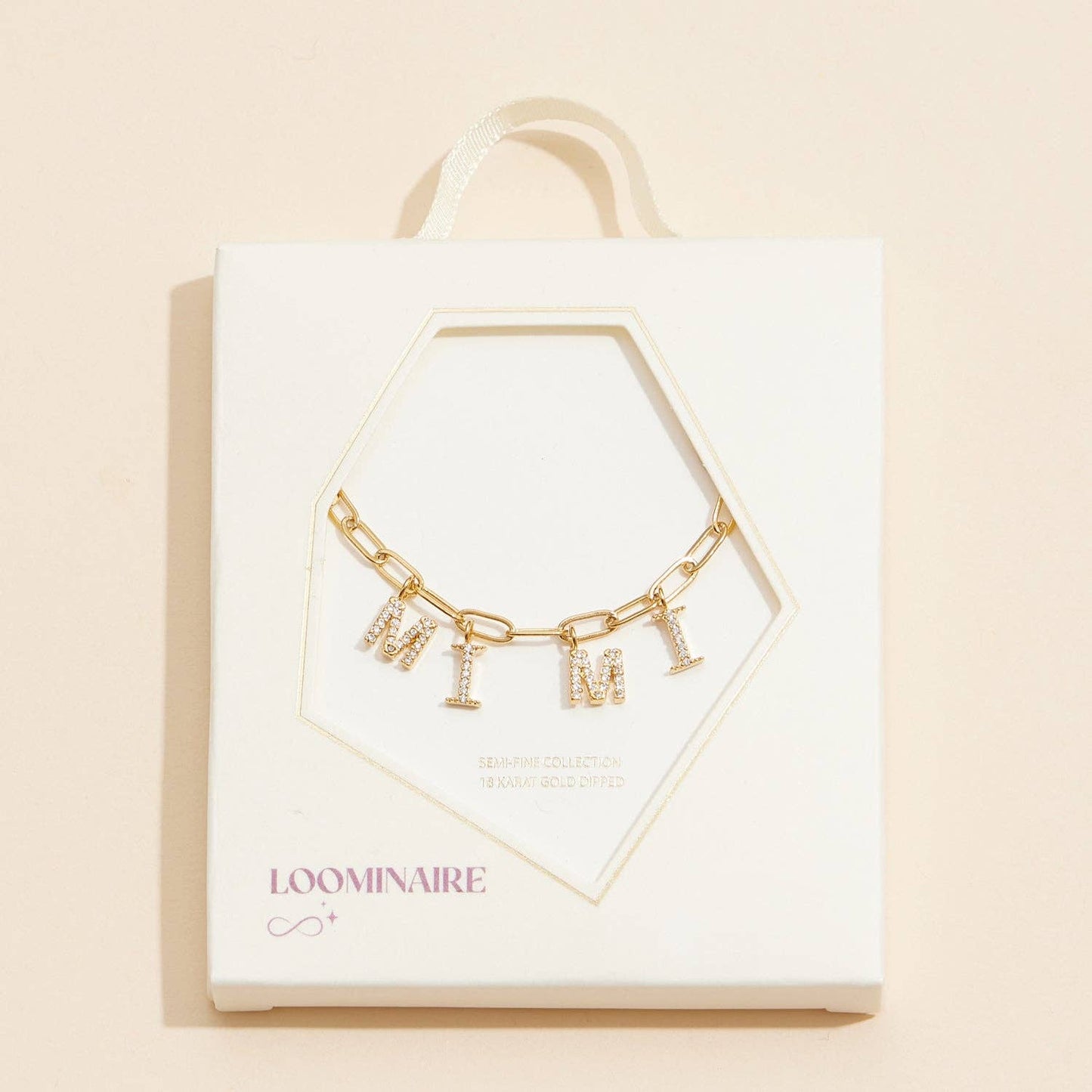 Sparkling "MIMI" Cubic Zirconia Charm Necklace