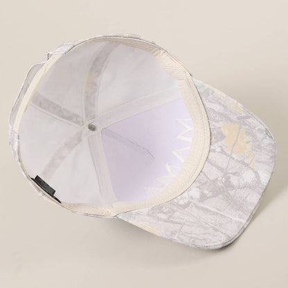 MAMA Letter Embroidery Nature Camo Trucker Hat