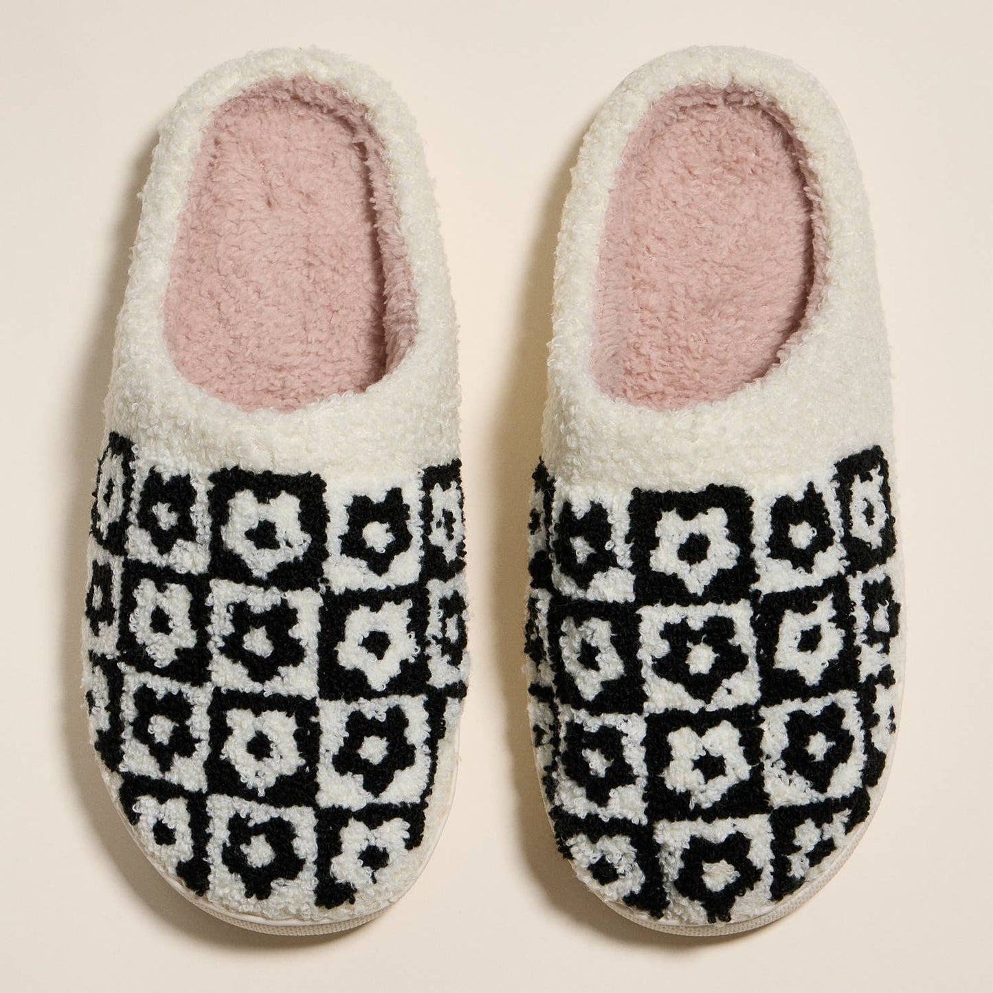 Stylish Flower Color-Block Home Slippers