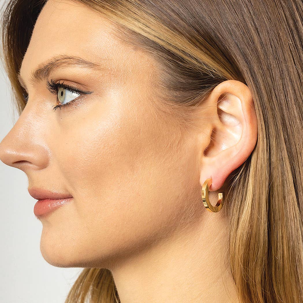Small Post Hoop Earrings