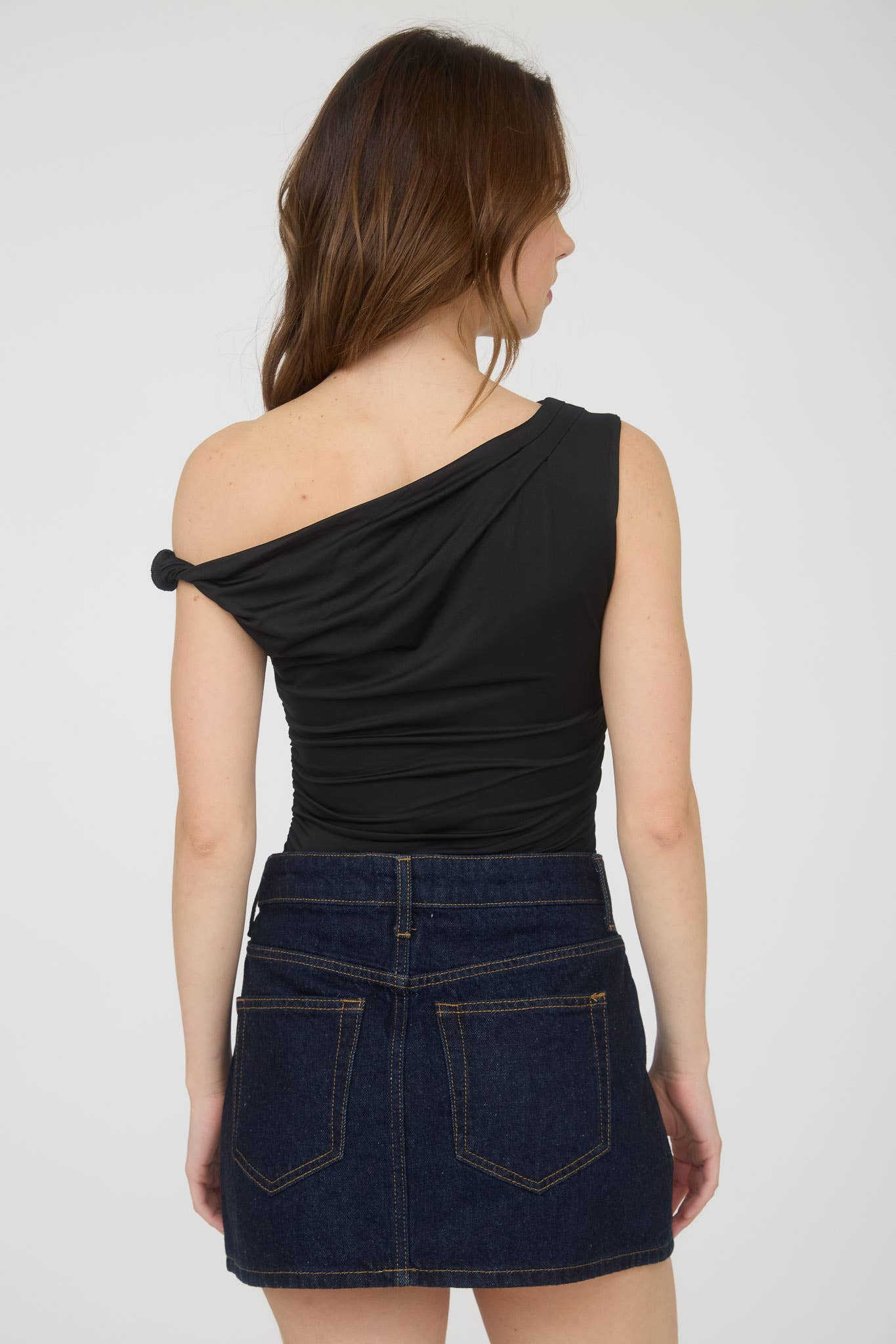 Asymmetrical Off The Shoulder Knit Top