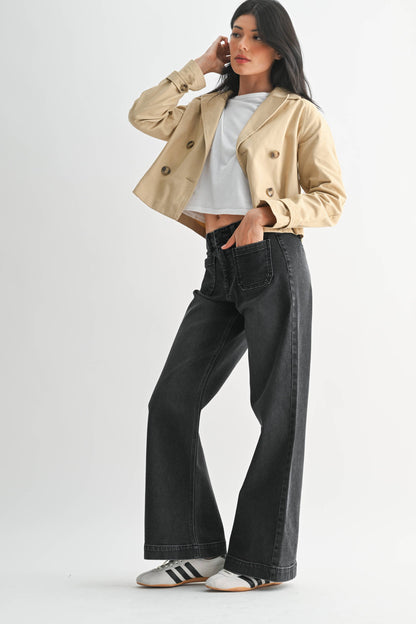 Micro Patch Pocket Wide Leg