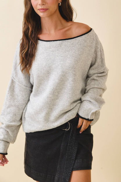 Amanda Drop Shoulder Pullover