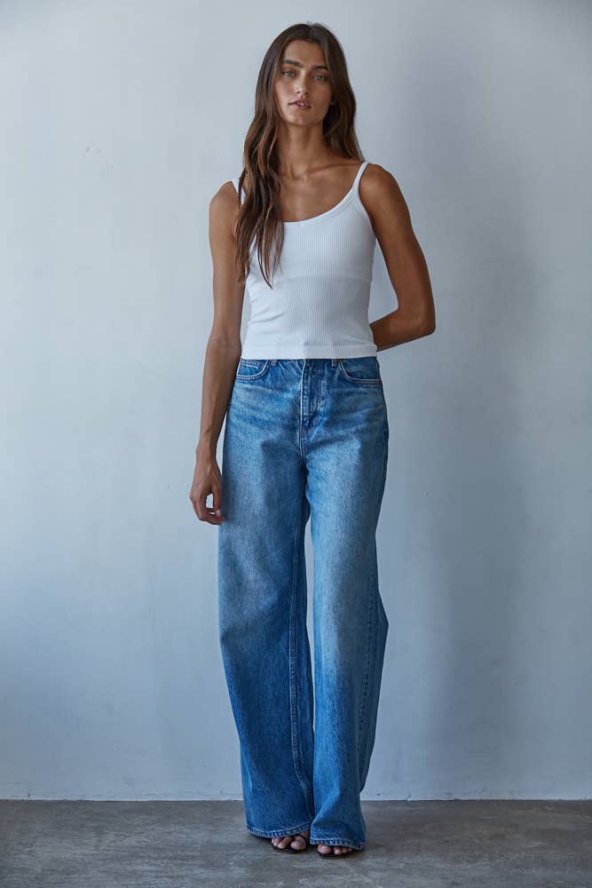 Seamless Ribbed Tank with Inner Padded Lining