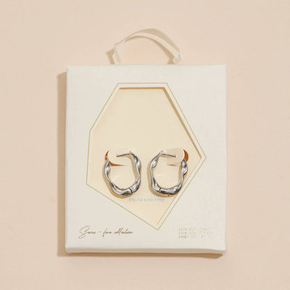 Wavy Hoop Earring