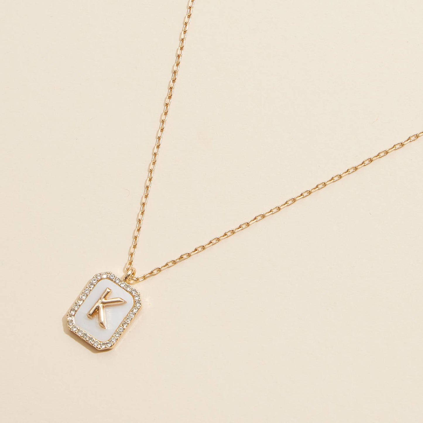 Initial Shell Charm Necklace Assorted