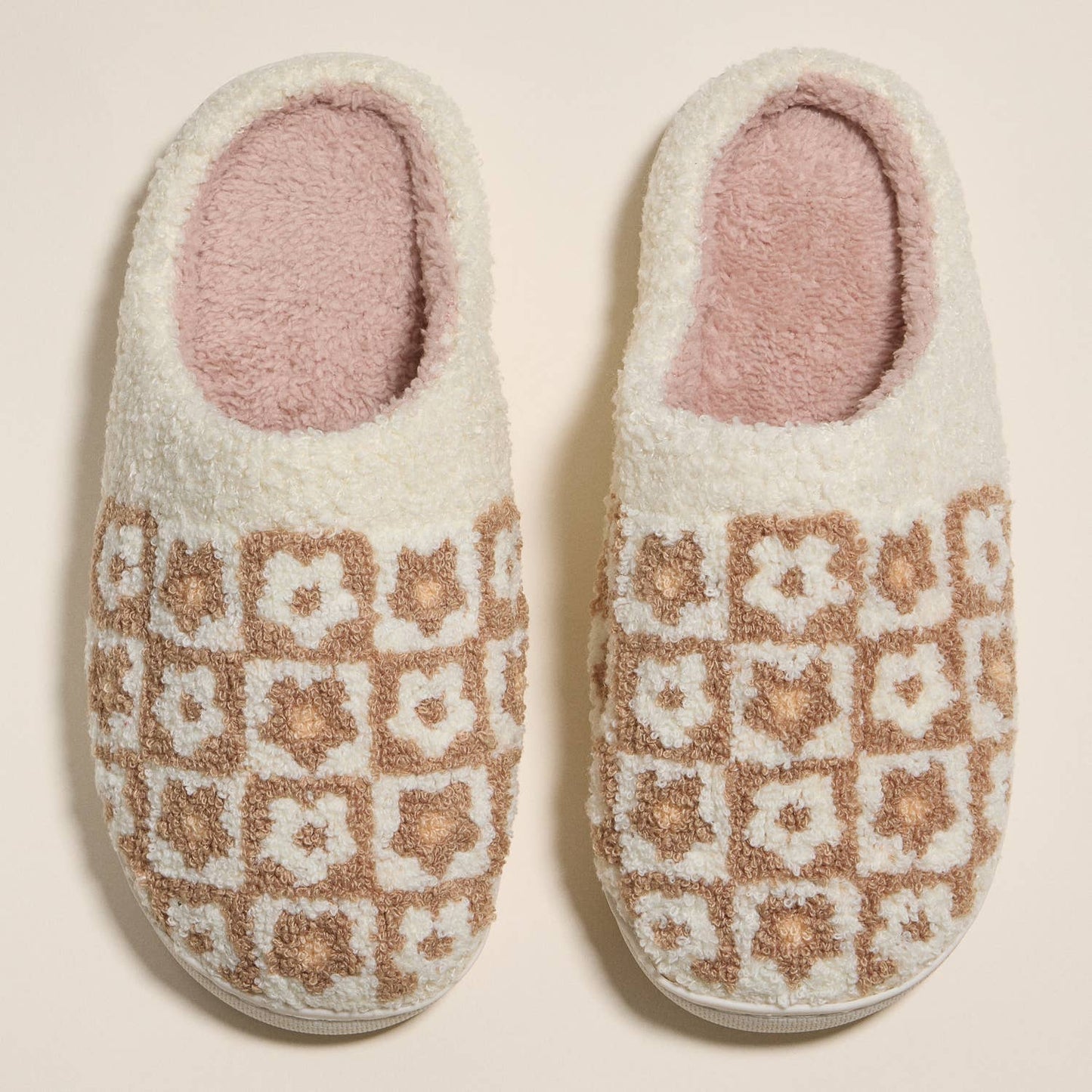 Stylish Flower Color-Block Home Slippers