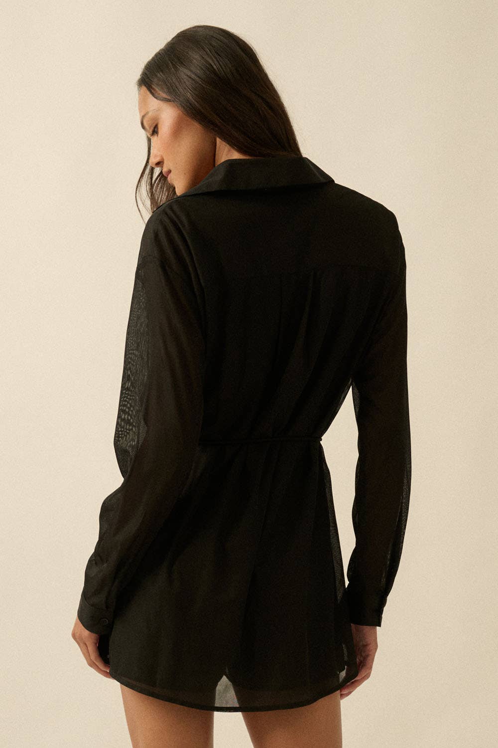 Ribbed Knit Belted Button-Up Romper