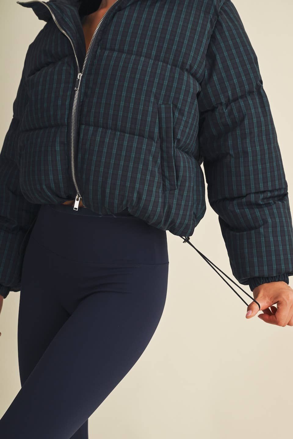 Plaid Puffer Jacket