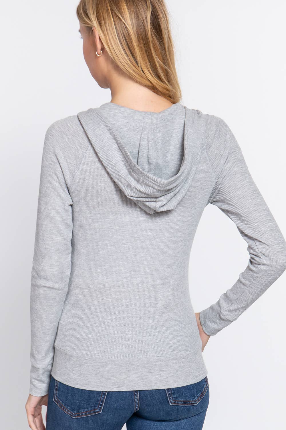 Long Sleeve Hoodie with Kangaroo Pocket Thermal Jacket